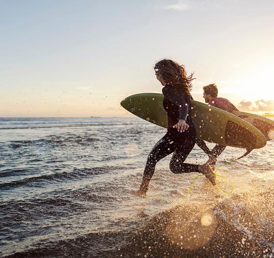 Deportes acuáticos en la Playa de la Barceloneta